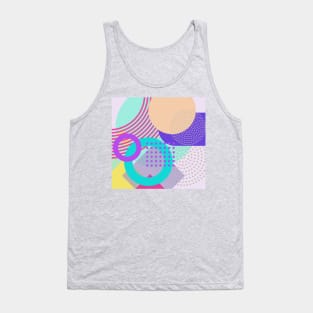 Modern Geometric Pattern Pastel Brights Pink Purple Serene Style Tank Top